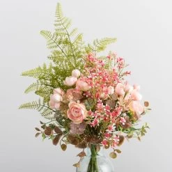 Dunelm Ranunculus And Fern Letterbox Bouquet -Decorative Discount Store 30748831 alt01