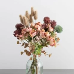 Dunelm Lagarus Chestnut And Ranunculus Letterbox Bouquet -Decorative Discount Store 30748833 alt01