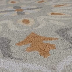 Dunelm Larch Wool Scallop Circle Rug -Decorative Discount Store 30748959 alt02