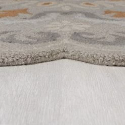 Dunelm Larch Wool Scallop Circle Rug -Decorative Discount Store 30748959 alt03