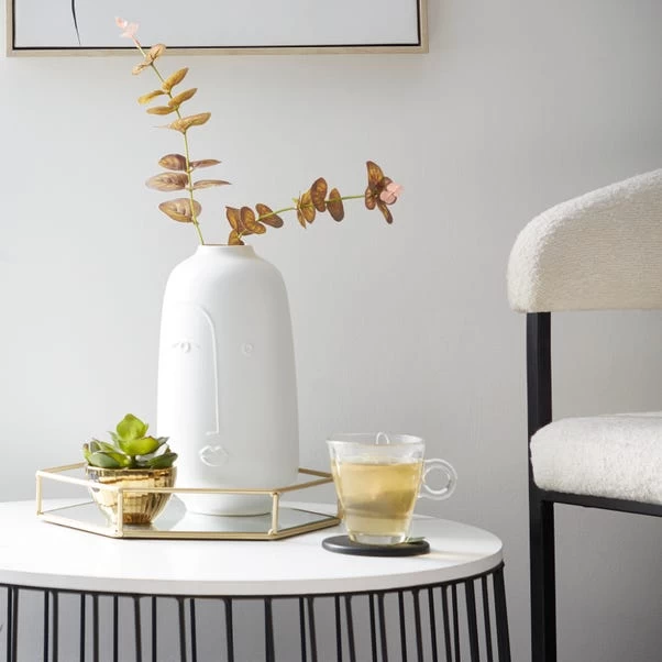 Dunelm Curves Face Vase Cream 27cm 1 Dunelm Curves Face Vase Cream 27cm