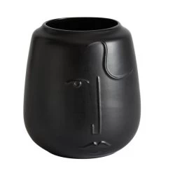 Dunelm Curves Face Vase Black 19cm -Decorative Discount Store 30749221 alt02