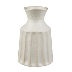 Dunelm Concave Vase Cream 17cm -Decorative Discount Store 30749618 alt03