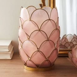 Dunelm Capiz Pink Hurricane 20cm