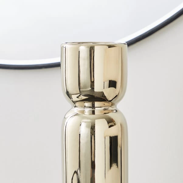 Dunelm Ceramic Curves Vase Gold 23cm 2 Dunelm Ceramic Curves Vase Gold 23cm - Image 2