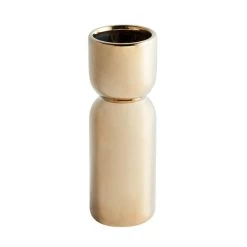 Dunelm Ceramic Curves Vase Gold 23cm 6 Dunelm Ceramic Curves Vase Gold 23cm -Decorative Discount Store 30751220 alt02