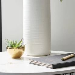 Dunelm Ceramic White Vase 40cm -Decorative Discount Store 30751226 alt02