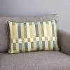 Dunelm Block Stripe Green Cushion