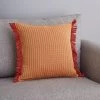 Dunelm Bilbao Woven Fringe Terracotta Cushion