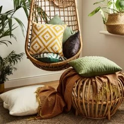 Dunelm Geo Crewel Navy Cushion Cover -Decorative Discount Store 30751270 alt06