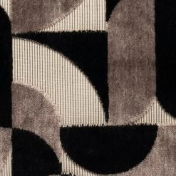 Dunelm Curves Cut Velvet Geometric Black Cushion -Decorative Discount Store 30752034 alt05