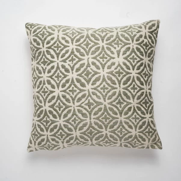 Dunelm Textured Geometric Sage Cushion 1 Dunelm Textured Geometric Sage Cushion