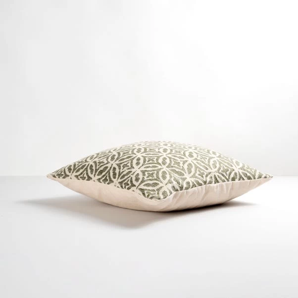 Dunelm Textured Geometric Sage Cushion 4 Dunelm Textured Geometric Sage Cushion - Image 4