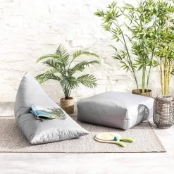 Dunelm Outdoor Kid's Grey Pyramid Beanbag Chair -Decorative Discount Store 30752082 alt07
