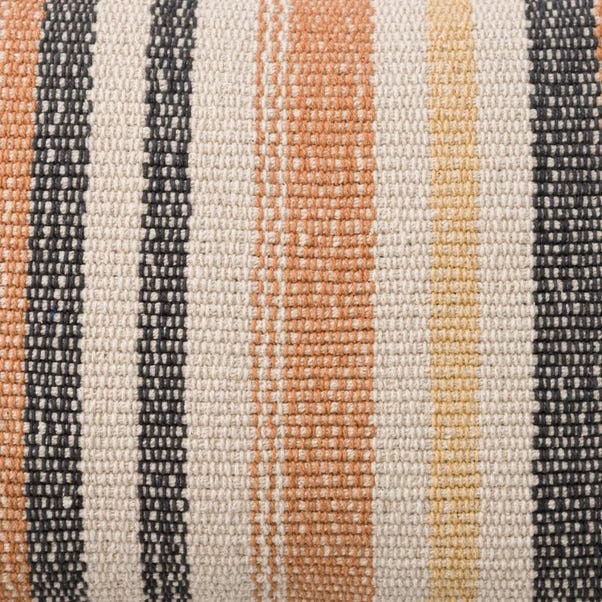 Dunelm Alvaro Orange Cotton Stripe Cushion 3 Dunelm Alvaro Orange Cotton Stripe Cushion - Image 3