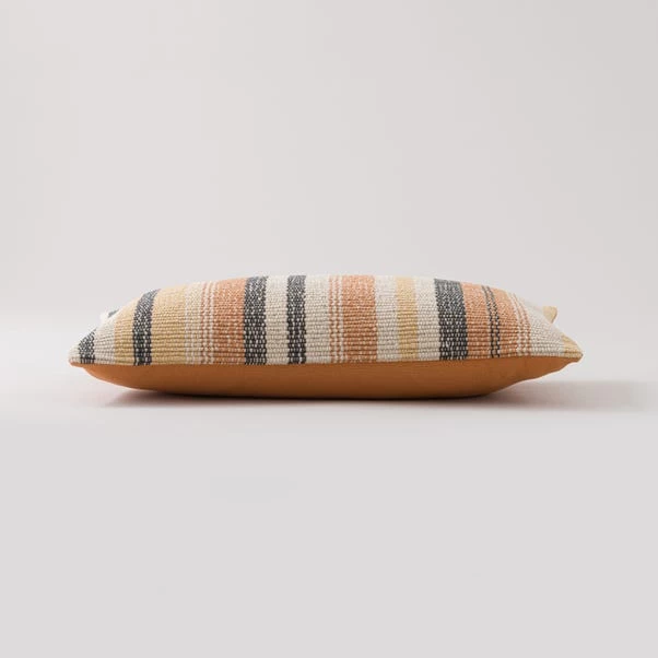 Dunelm Alvaro Orange Cotton Stripe Cushion 4 Dunelm Alvaro Orange Cotton Stripe Cushion - Image 4