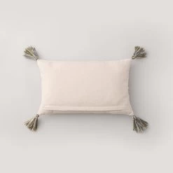 Dunelm Churchgate Barkby Natural Boucle Striped Tassel Cushion -Decorative Discount Store 30752179 alt04