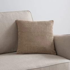 Dunelm Jenson Mink Waffle Cushion