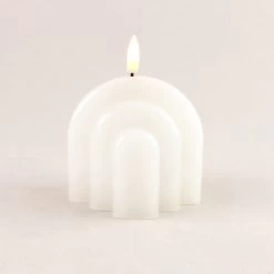 Dunelm Rainbow Curve LED Candle White -Decorative Discount Store 30752270 alt02