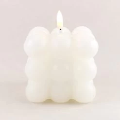 Dunelm Bubble LED Candle White -Decorative Discount Store 30752271 alt02