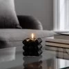 Dunelm Bubble LED Candle Black