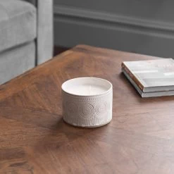 Dunelm Pretty Boho Ceramic Multiwick White Sandalwood Candle -Decorative Discount Store 30752273 alt02