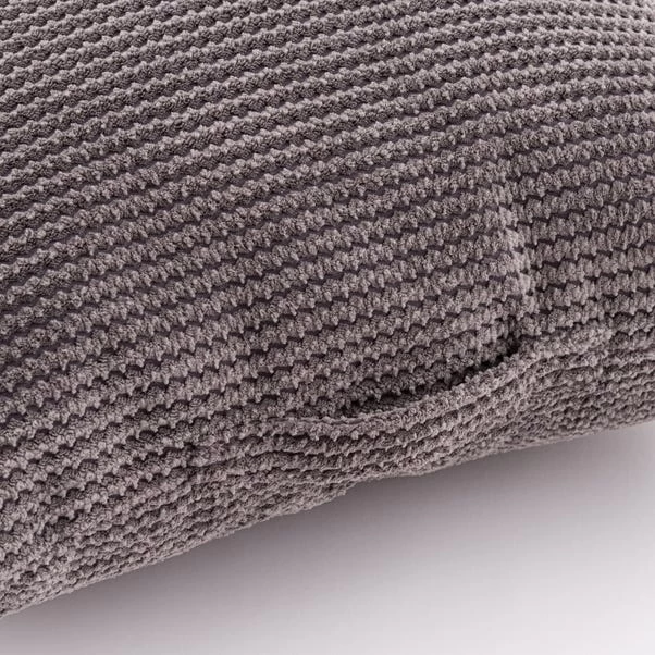 Dunelm Jenson Charcoal Square Floor Cushion 4 Dunelm Jenson Charcoal Square Floor Cushion - Image 4