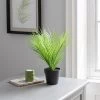 Dunelm Artificial Parlour Plant In Black Pot 30cm