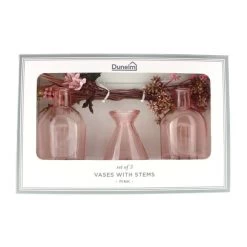 Dunelm Set Of 3 Pretty Boho Vases With Stems -Decorative Discount Store 30752449 alt04