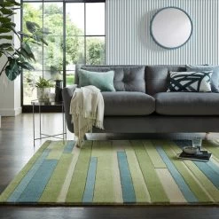 Dunelm Block Stripes Wool Rug