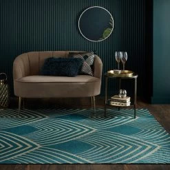 Dunelm Geo Metallic Rug