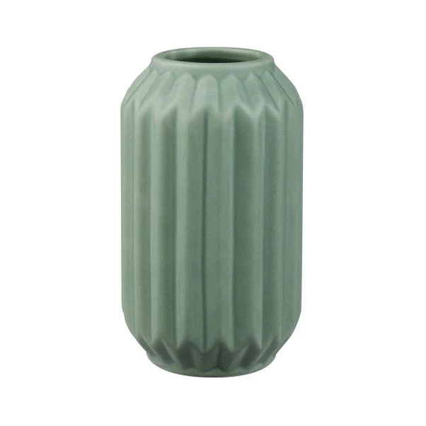 Dunelm Fluted Vase 14cm Sage 4 Dunelm Fluted Vase 14cm Sage - Image 4