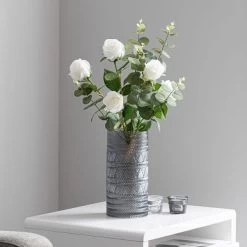 Dunelm Florals Forever Roses And Eucalyptus Bouquet -Decorative Discount Store 30753315 alt02