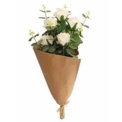Dunelm Florals Forever Roses And Eucalyptus Bouquet -Decorative Discount Store 30753315 alt04
