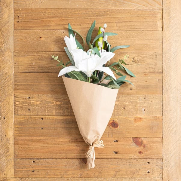 Dunelm Florals Forever Lily And Eucalyptus Bouquet 2 Dunelm Florals Forever Lily And Eucalyptus Bouquet - Image 2