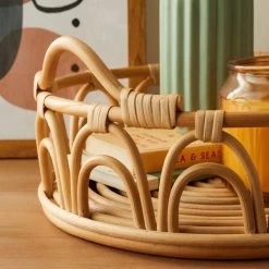 Dunelm Scalloped Bent Cane Tray 30cm -Decorative Discount Store 30753420 alt01