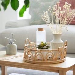 Dunelm Scalloped Bent Cane Tray 30cm -Decorative Discount Store 30753420 alt09