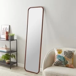 Dunelm Pine Rounded Full Length Mirror, 180x50cm