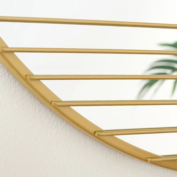 Dunelm Gold Line Round Wall Mirror, 80cm 2 Dunelm Gold Line Round Wall Mirror, 80cm - Image 2