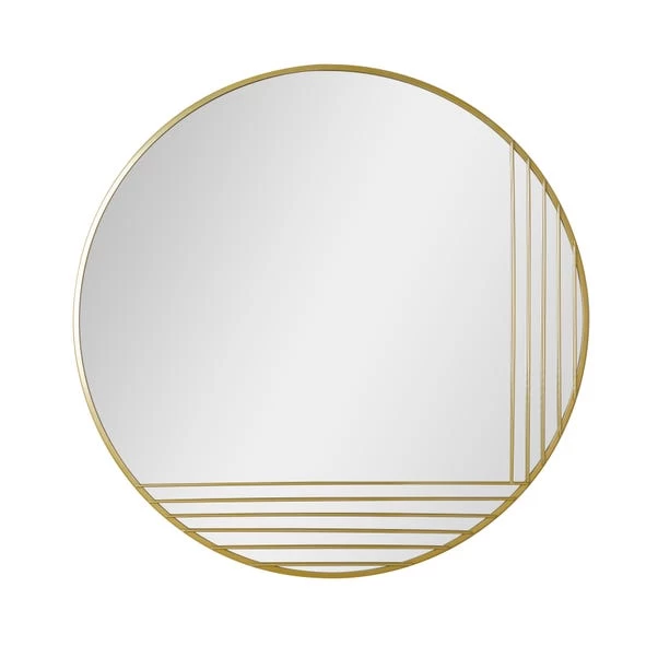 Dunelm Gold Line Round Wall Mirror, 80cm 3 Dunelm Gold Line Round Wall Mirror, 80cm - Image 3