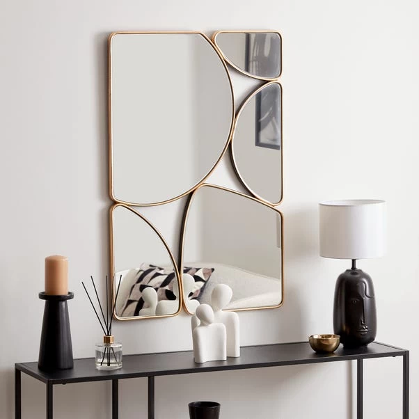 Dunelm Framed Rectangle Multi Pebble Wall Mirror, 90x60cm 1 Dunelm Framed Rectangle Multi Pebble Wall Mirror, 90x60cm