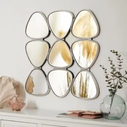 Dunelm Pebble Mirrored Wall Art, 60cm