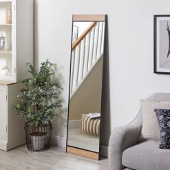 Dunelm Fulton Full Length Mirror In Oak 160cm X 45cm