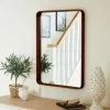 Dunelm Elements Squoval Mirror, Solid Oak Walnut 75x55cm