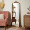 Dunelm Pretty Boho Decorative Leaner Mirror, Gold 70x150cm