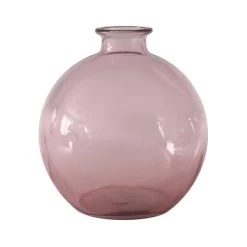 Dunelm Recycled Glass Vase Pink 18cm -Decorative Discount Store 30755578 alt02