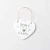 Dunelm Dont Worry Bee Happy Ceramic Plaque