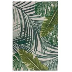 Dunelm Jungle Palm Chenille Rug -Decorative Discount Store 30757203 alt01
