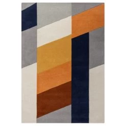 Dunelm Laken Geometric Wool Rug -Decorative Discount Store 30759189 alt01