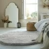 Dunelm Polar Shaggy Circle Rug